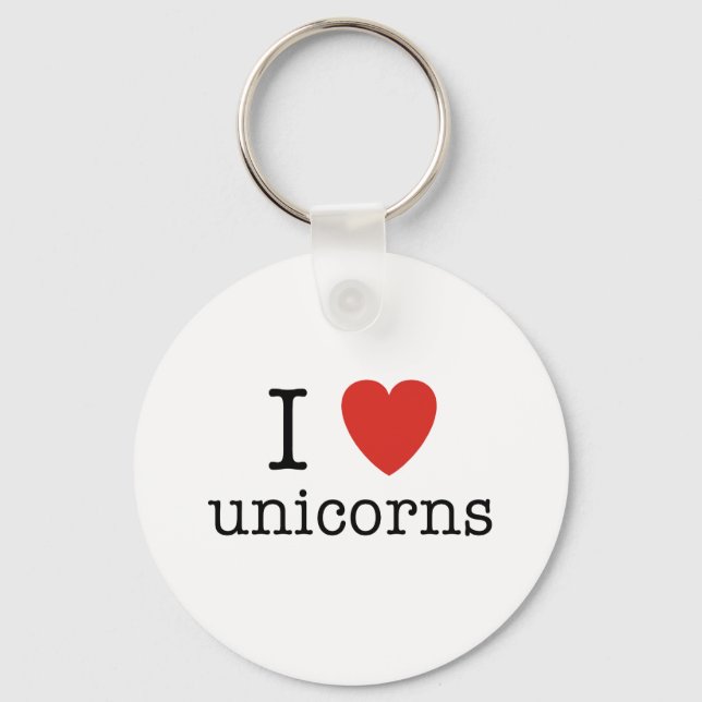 Llavero I Heart Unicorns (Anverso)