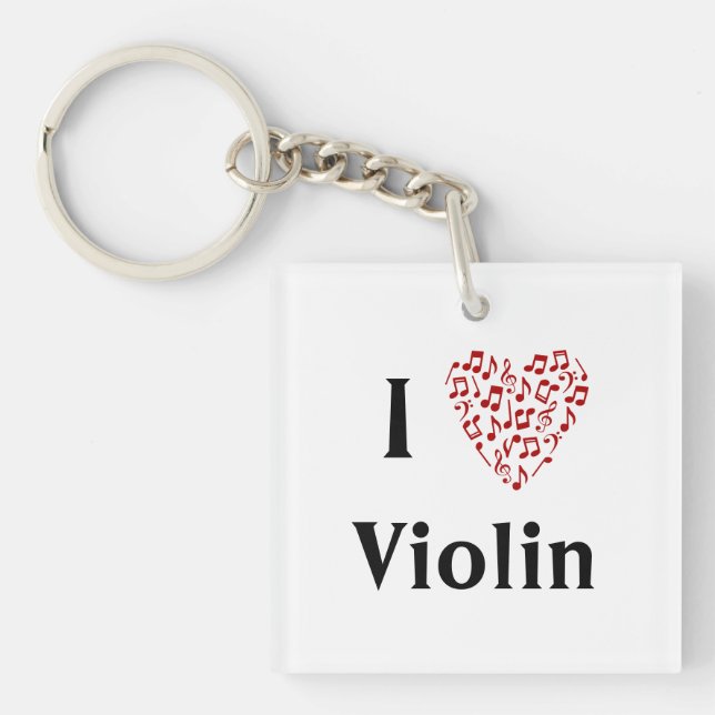 Llavero I Heart Violin - Instrumento musical (Frente)