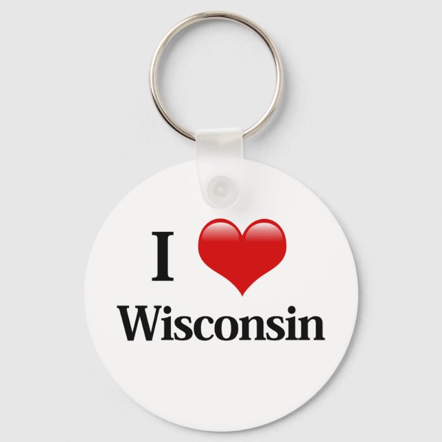 Llavero I Heart Wisconsin (Anverso)