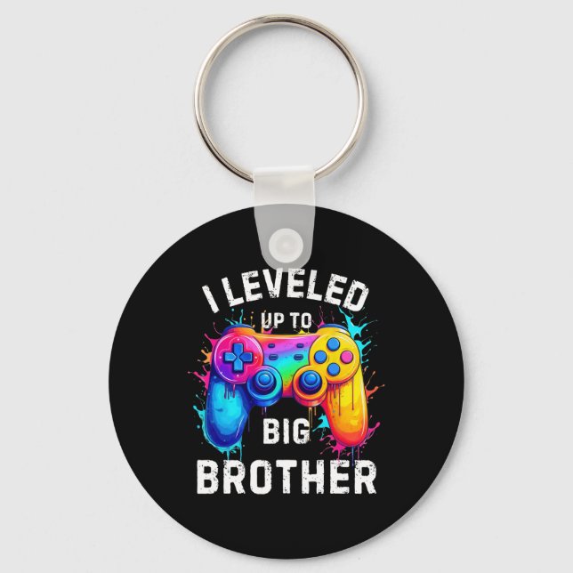 Llavero I Leveled Up To Big Brother Funny Gamer Splash Art (Anverso)