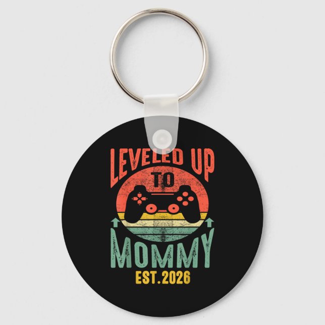 Llavero I Leveled Up To Mommy 2026 Pregnancy Announcement  (Anverso)