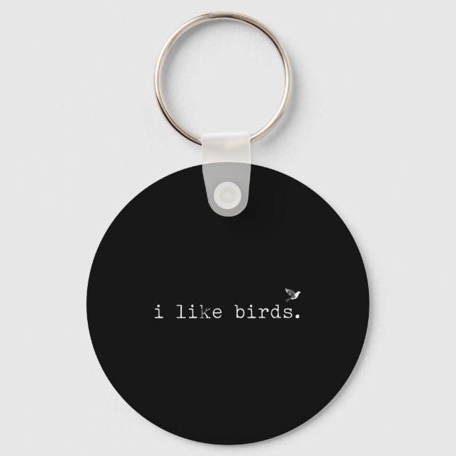 Llavero I Like Birds Funny Minimalist Birdwatching Introve (Anverso)