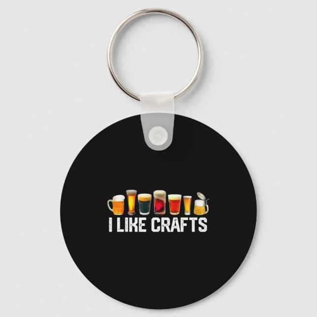 Llavero I Like Crafts Craft Beer Microbrew Hops Funny Gift (Anverso)