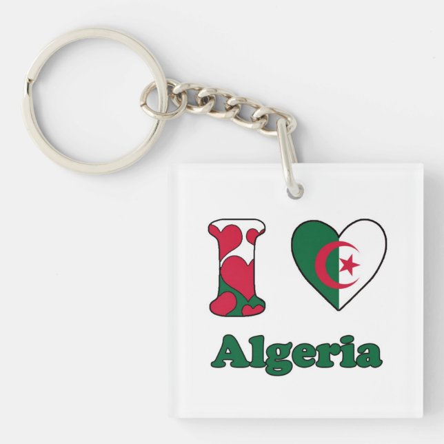 Llavero I love Algeria (Frente)