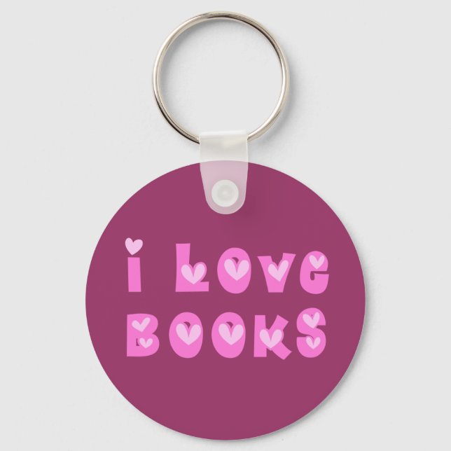Llavero I Love Books Keychain (Anverso)