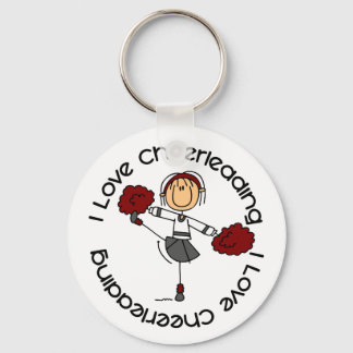 Llavero I Love Cheerleading Stick Figure Cheerleader