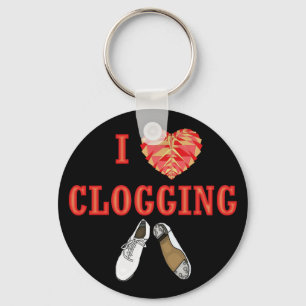 Llavero I Love Clogging Dancing Heart Shoe