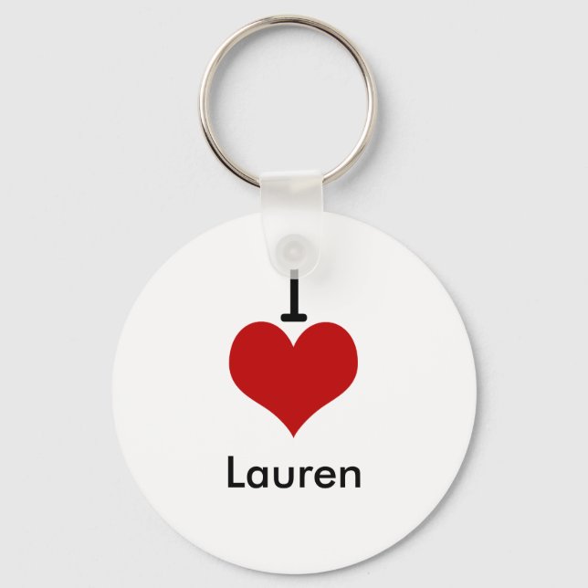 Llavero I Love (corazón) Lauren (Anverso)