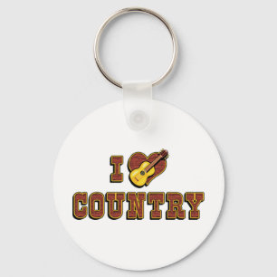 Llavero I Love Country Keychain