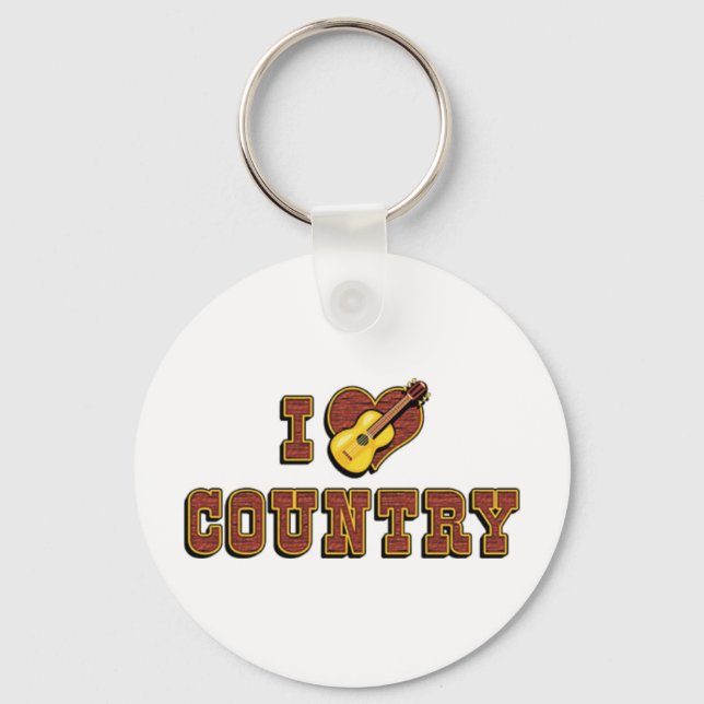 Llavero I Love Country Keychain (Anverso)