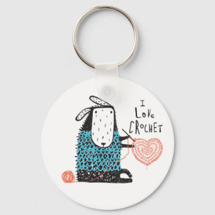 Llavero I Love Crochet Keychain