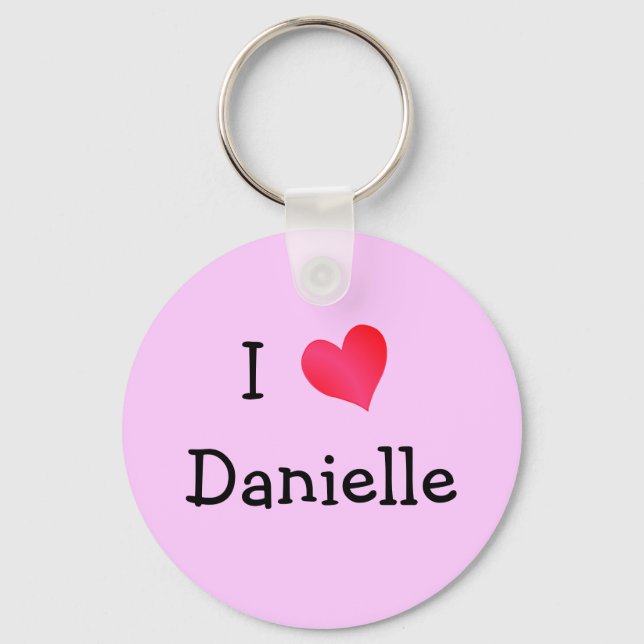 Llavero I Love Danielle (Anverso)