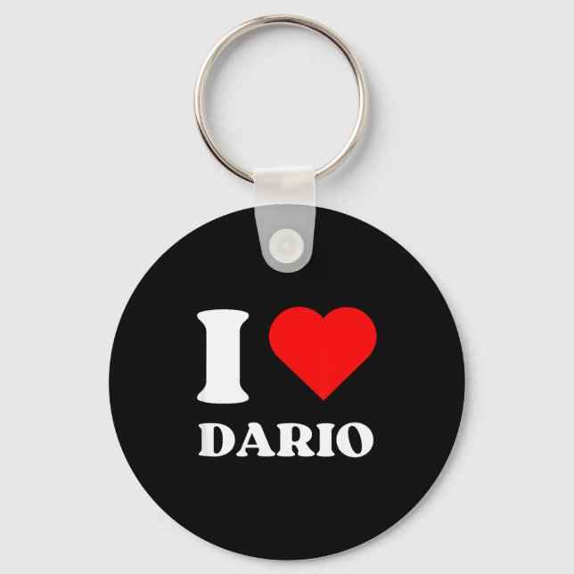Llavero I Love Dario I Heart Dario Name Y2k Valentines Day (Anverso)