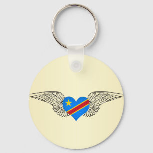 Llavero I Love Democratic Republic of Congo -wings