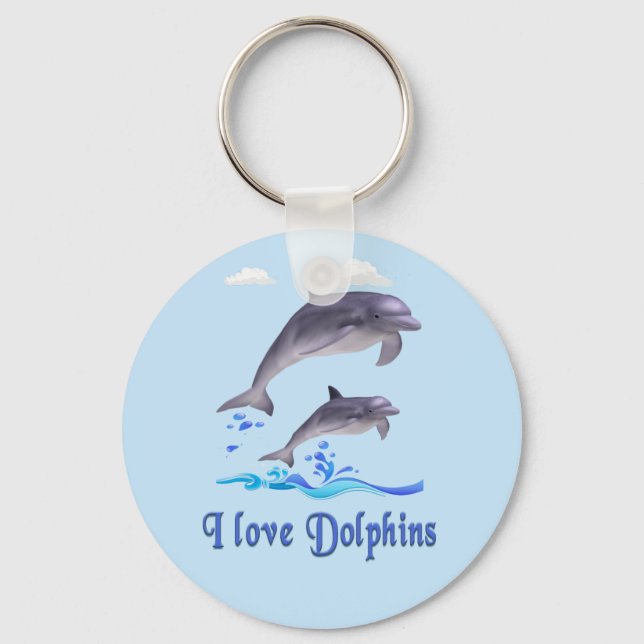 Llavero I love Dolphins (Anverso)