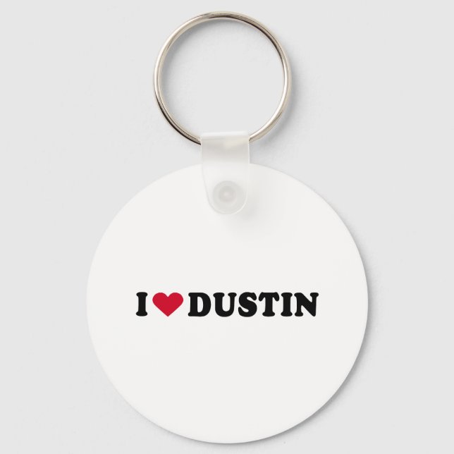 LLAVERO I LOVE DUSTIN (Anverso)