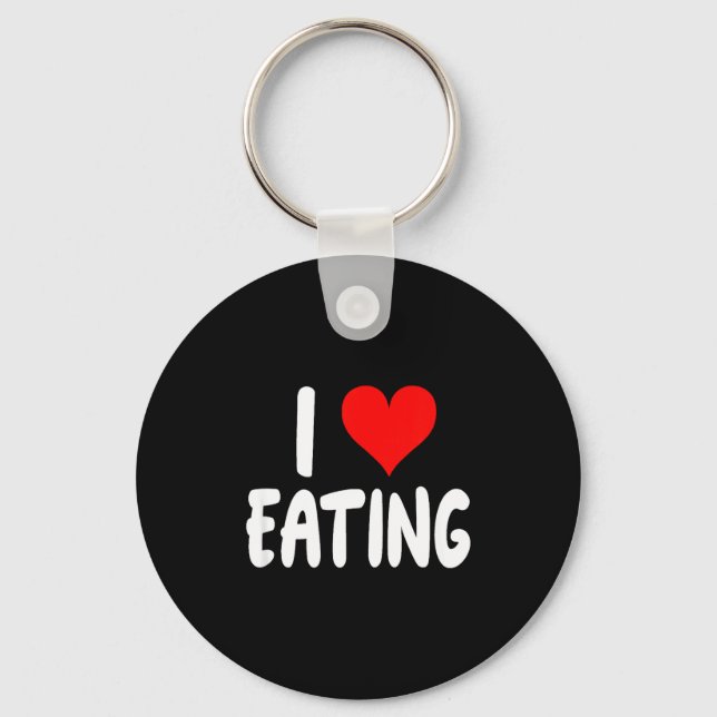Llavero I Love Eating Food - Heart -  (Anverso)
