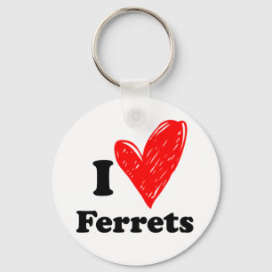 Llavero I love Ferrets