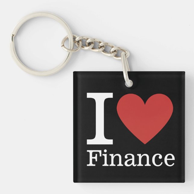 Llavero I ❤️ Love Finance - Departamento de Finanzas - Key (Frente)