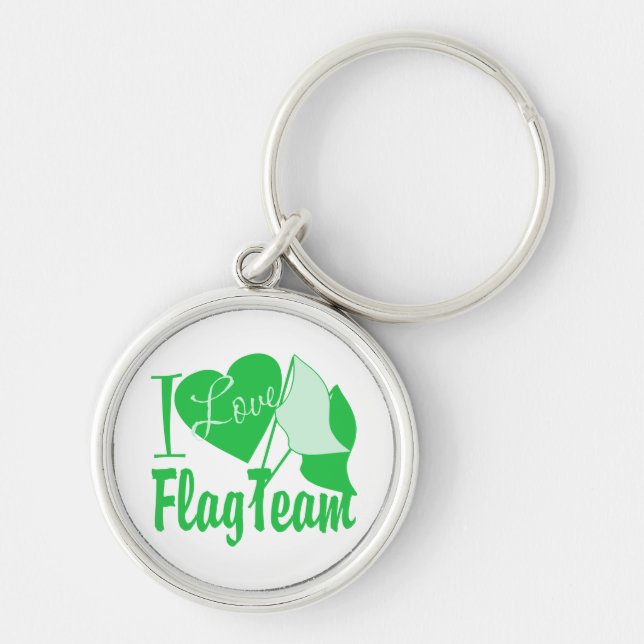 Llavero I Love Flag Team Green (Frente)