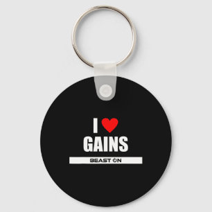 Llavero I Love Gains Bodybuilding Gainz Gym Fitness Traini