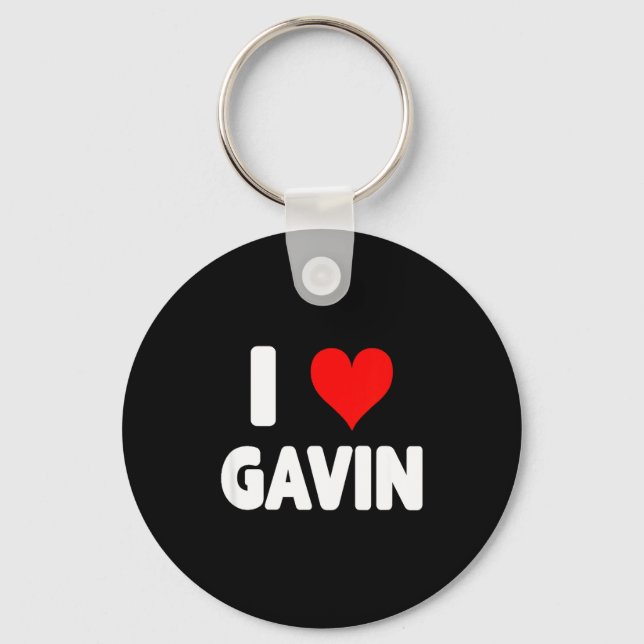 Llavero I Love Gavin - Heart  (Anverso)