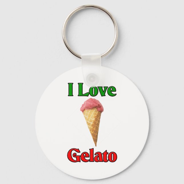 Llavero I Love Gelato (Italian Ice Cream) (Anverso)