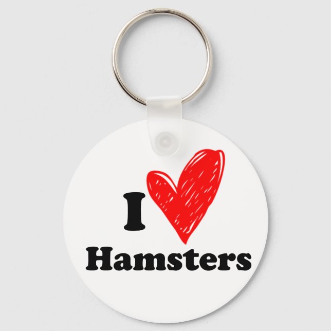 Llavero I love Hamsters (Anverso)