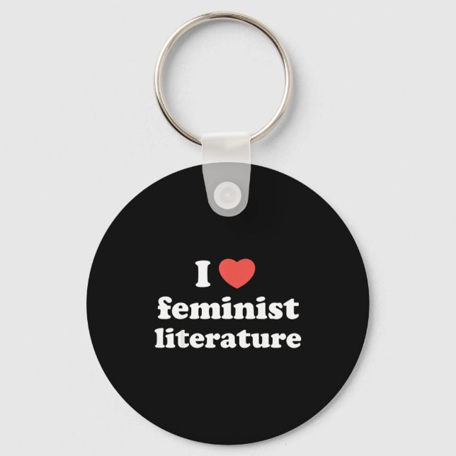 Llavero I Love Heart Feminist Literature  (Anverso)