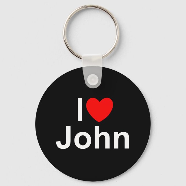 Llavero I Love (Heart) John (Anverso)