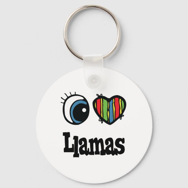 Llavero I Love (Heart Llamas) (Anverso)