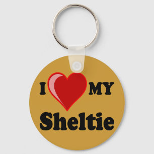 Llavero I Love (Heart) My Sheltie Dog