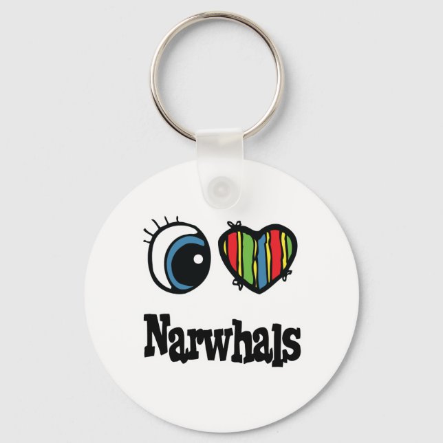 Llavero I Love (Heart Narwhals) (Anverso)