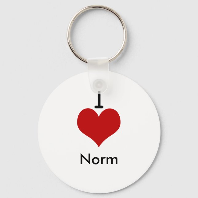 Llavero I Love (heart) Norm (Anverso)