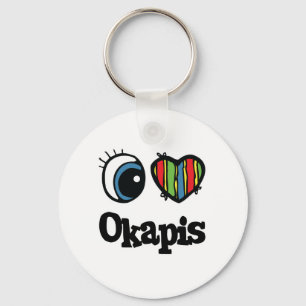 Llavero I Love (Heart) Okapis
