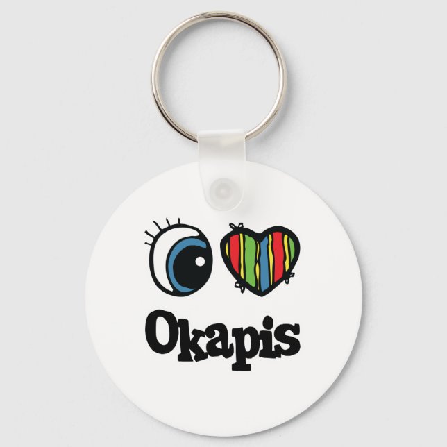 Llavero I Love (Heart) Okapis (Anverso)