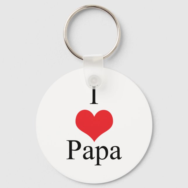 Llavero I Love (Heart) Papa (Anverso)