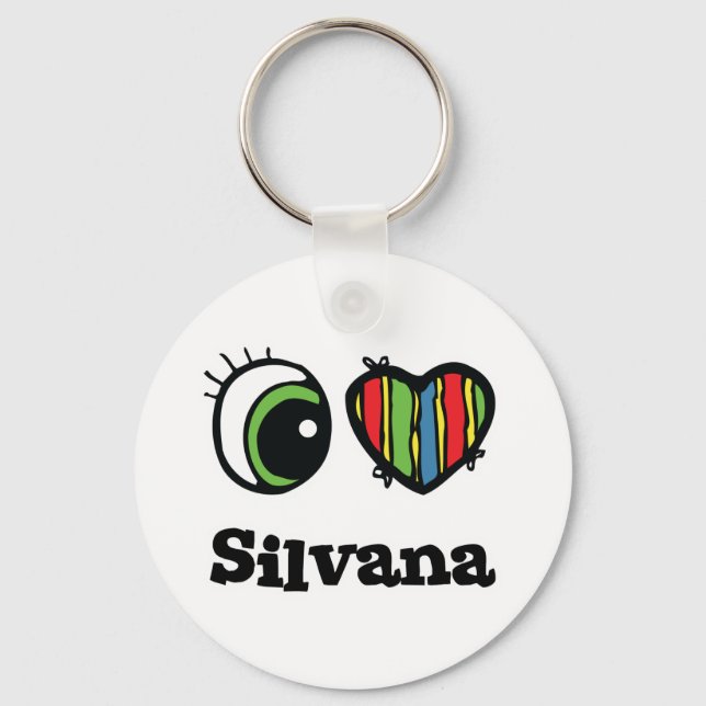 Llavero I Love (Heart) Silvana (Anverso)