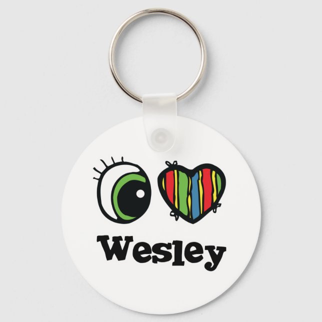 Llavero I Love (Heart) Wesley (Anverso)
