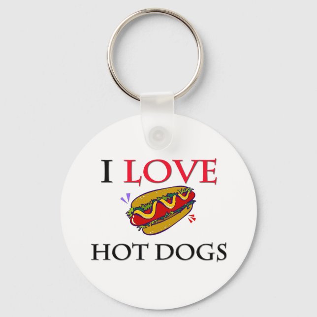 Llavero I Love Hot Dogs (Anverso)
