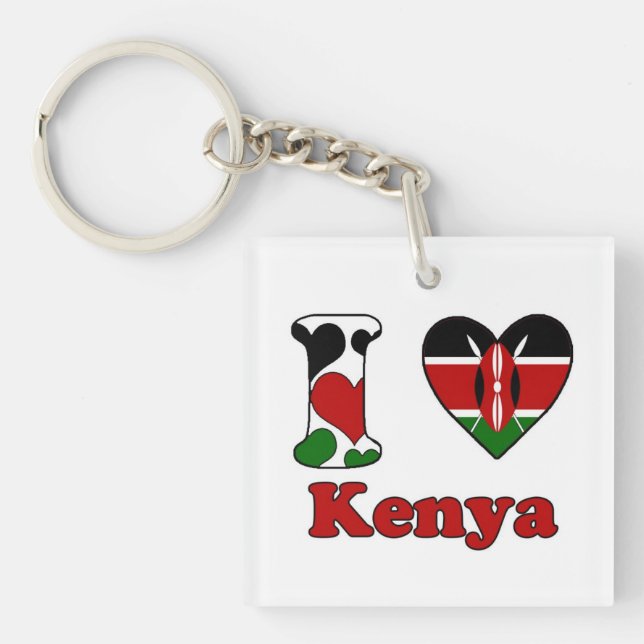 Llavero I love Kenya (Frente)