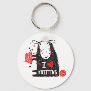 Llavero I Love Knitting Keychain