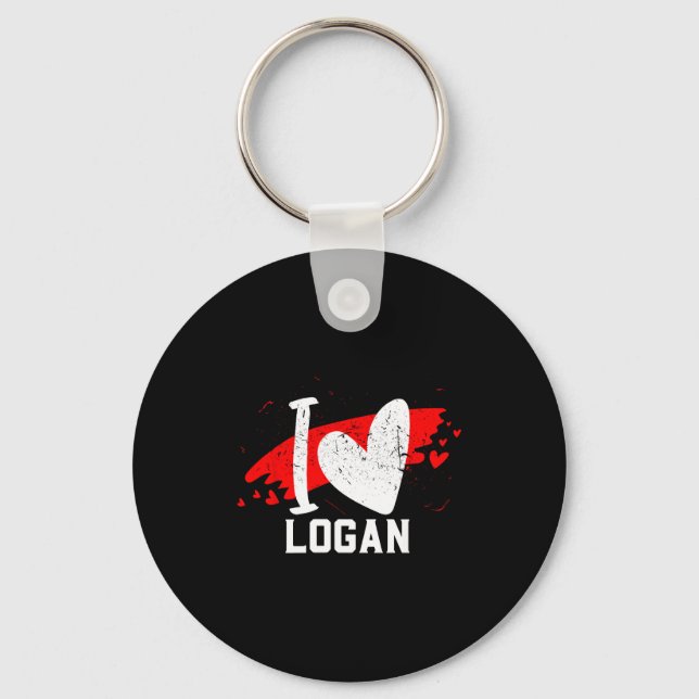 Llavero I Love Logan I Heart Logan  (Anverso)