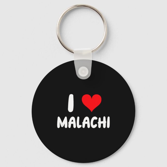 Llavero I Love Malachi - Heart - Name  (Anverso)