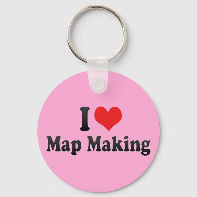 Llavero I Love Map Making (Anverso)