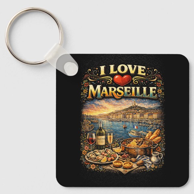 Llavero I love Marseille (Anverso)