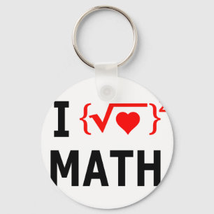 Llavero I Love Math White