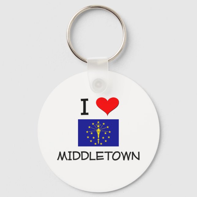 Llavero I Love MIDDLETOWN Indiana (Anverso)