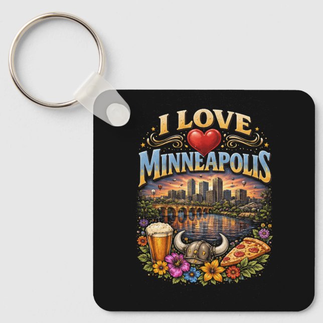 Llavero I Love Minneapolis (Anverso)