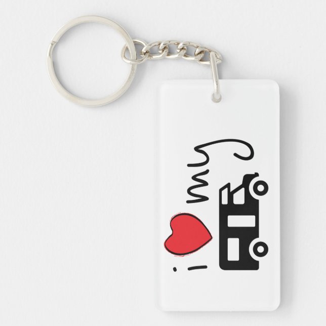 Llavero i love my camper. Ik hou van mijn camper. Vakantie (Frente)